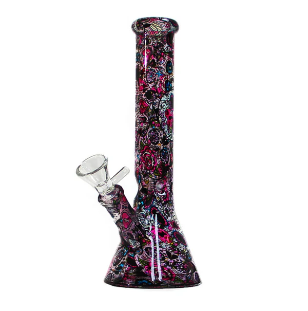 glass-bong-mexican-flower-skull-26cm.webp